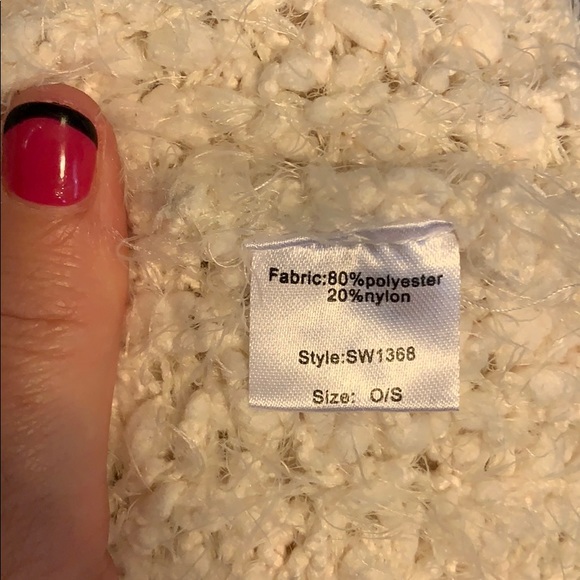 Elan cream super soft fringe trim sweater - Picture 4 of 4